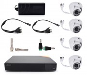 Комплект видеонаблюдения на 4 камеры AHD FullHD(1080p) внутренние камеры "Для магазина"